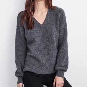 NWT Velvet "Erin" Plush Boucle V-neck Sweater